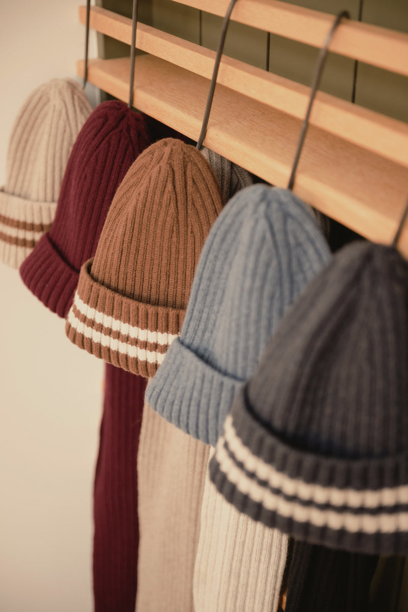 recycled caxhmere beanies