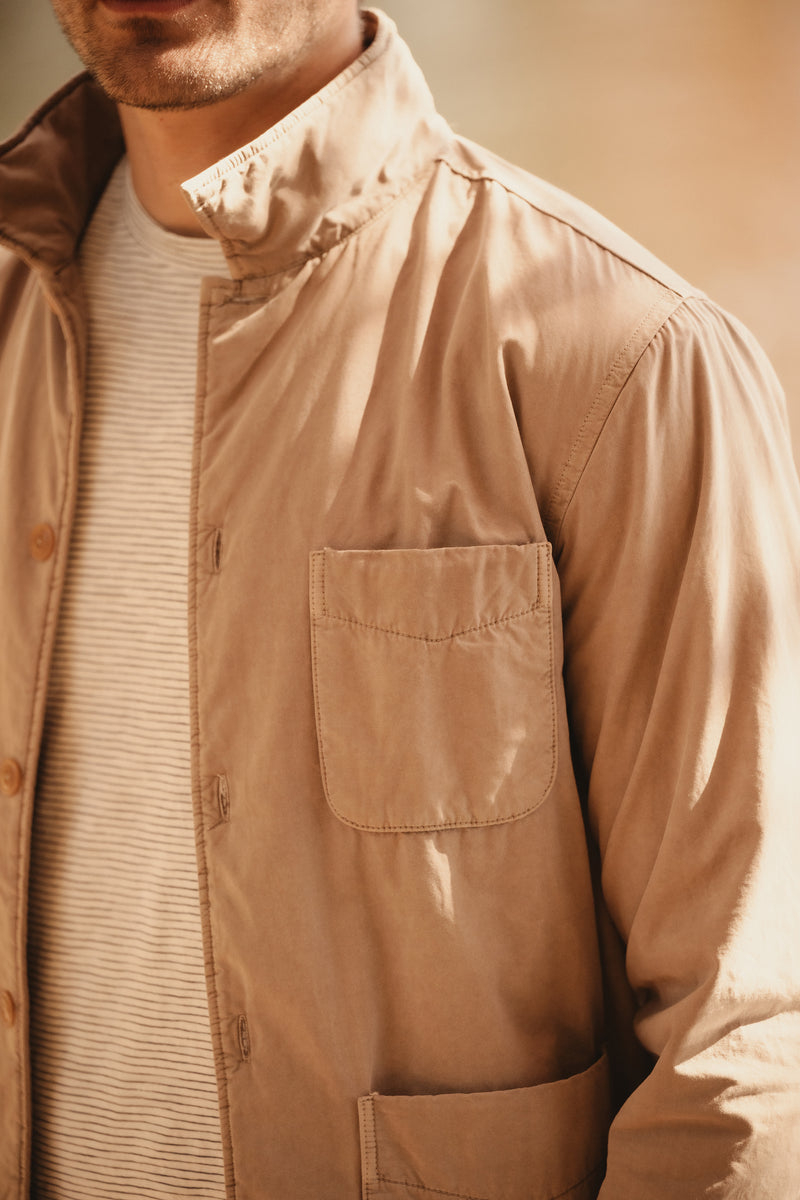 4 pocket shirt jacket with fleece linning