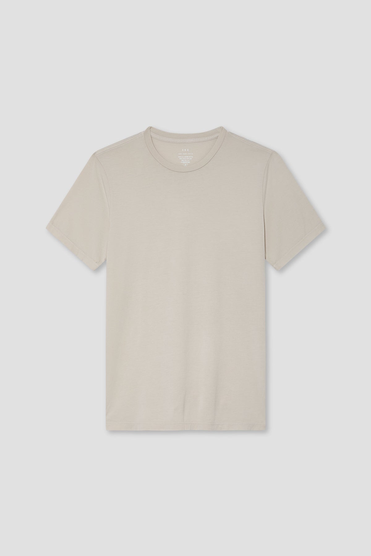 Cream short-sleeve crew neck tee