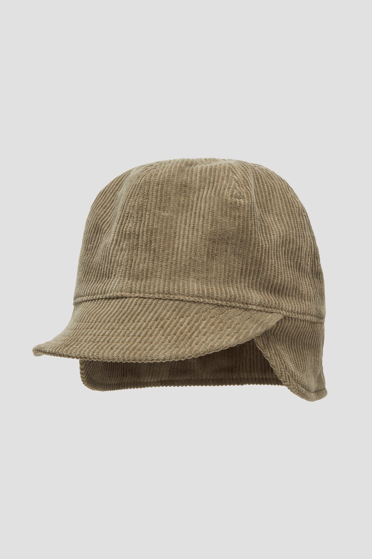 Wide-wale corduroy field cap in tan brown