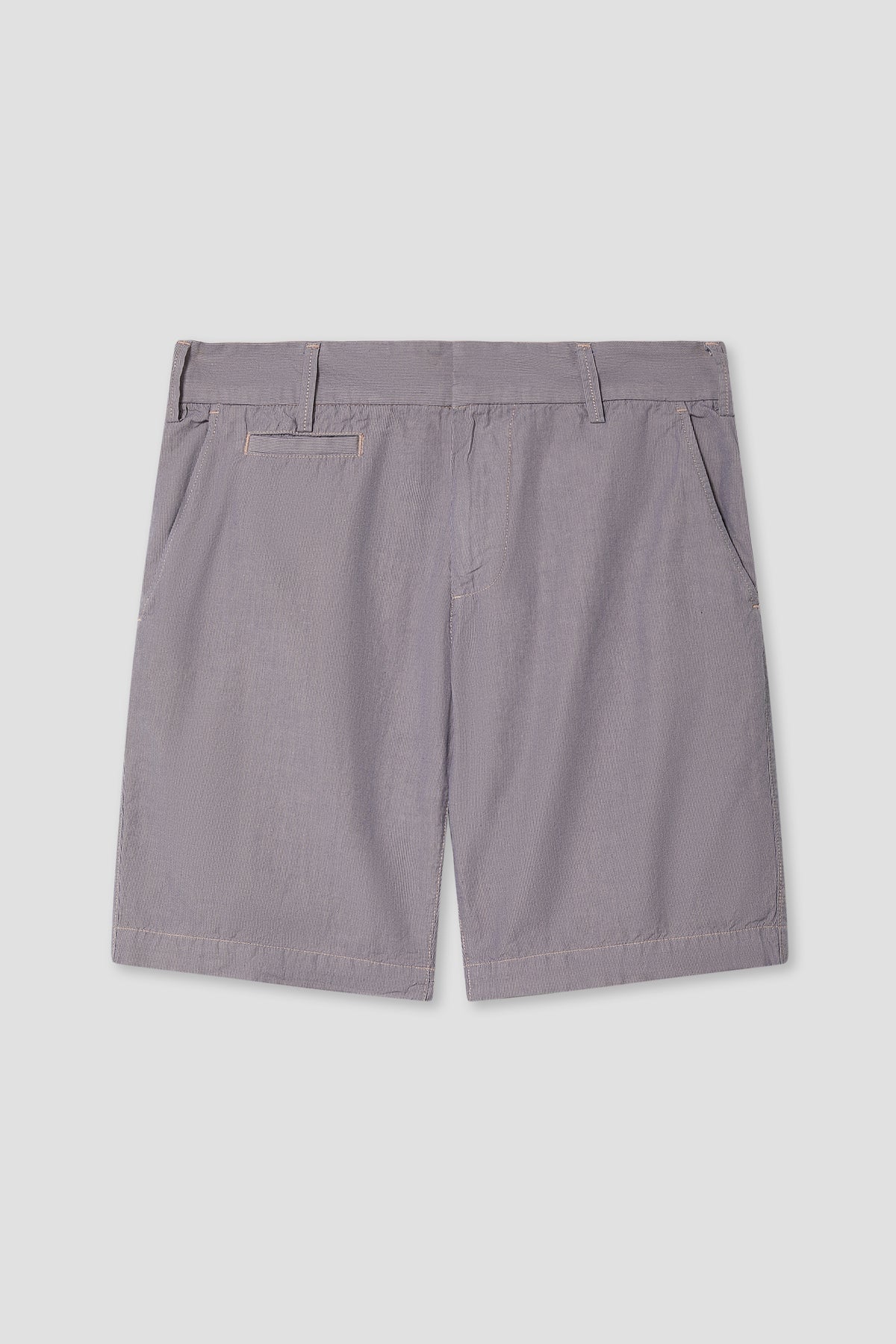Novelty striped bermuda shorts, light purple-gray