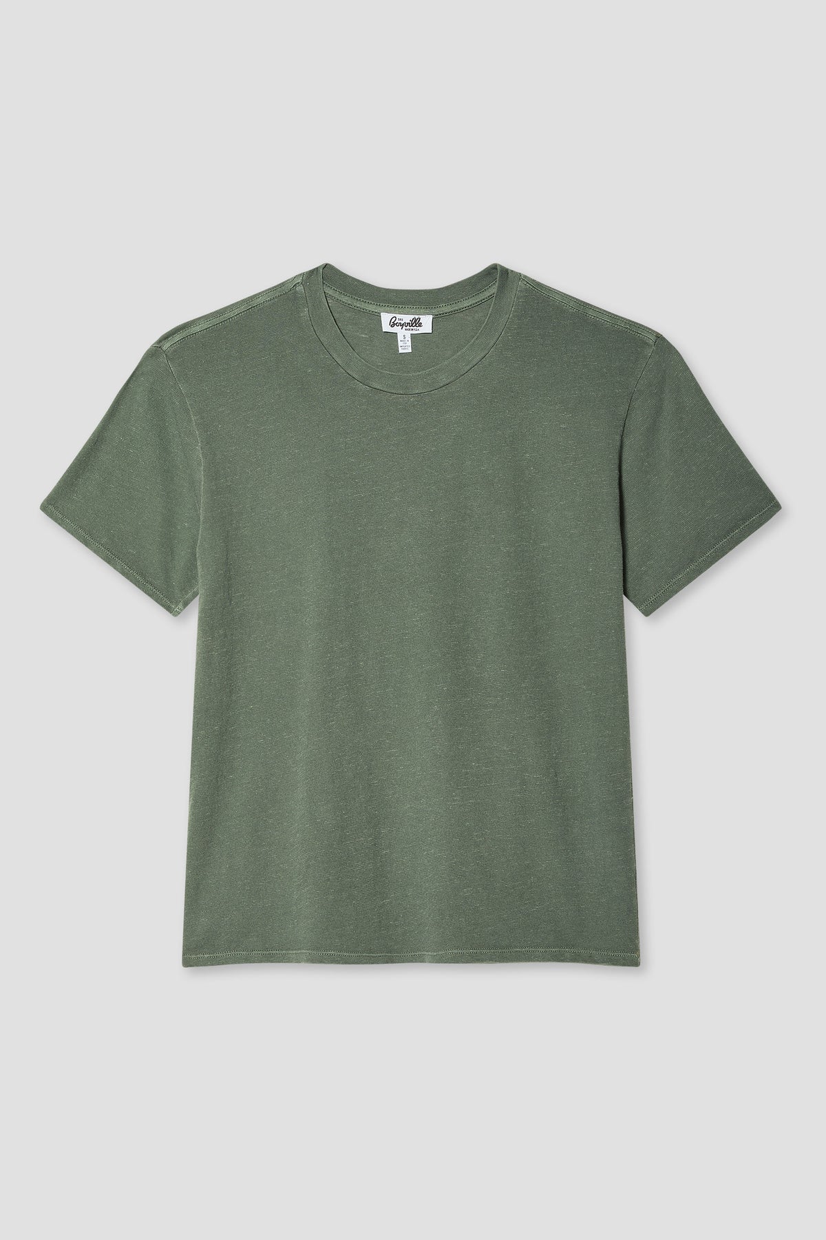 Olive green short-sleeve crew neck tee