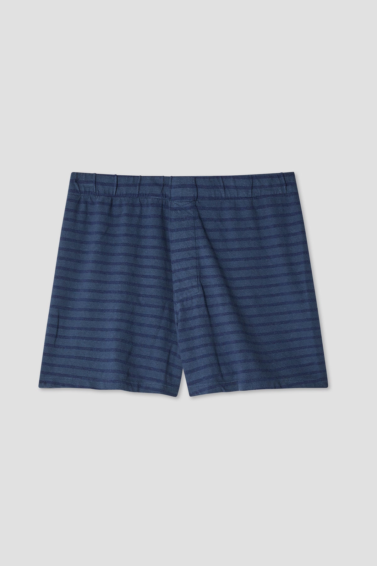 Navy blue shorts with elastic waistband
