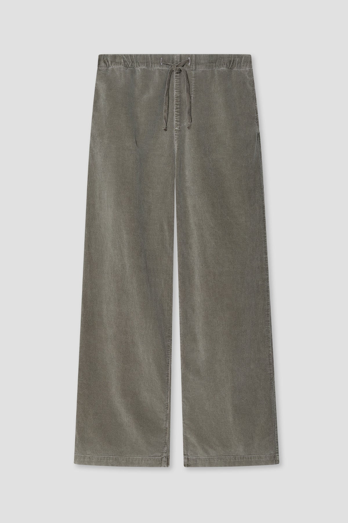 Boys easy cord pants in mocha brown, elastic waist with drawstring and wide legs